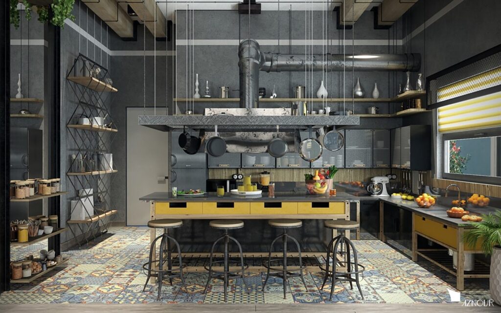 آشپزخانۀ سبکِ صنعتی (Industrial Kitchen)
